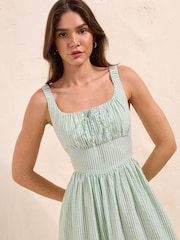 Friends Like These X Lucy Mecklenburgh Mint Green Bow Front Midi Dress - Image 2 of 4
