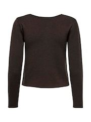 ONLY Brown Long Sleeve Button Cardigan - Image 2 of 2