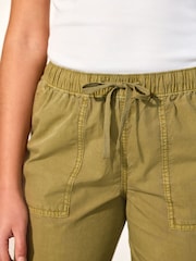 Khaki Green Cropped Utility Chino Trousers - Image 5 of 5
