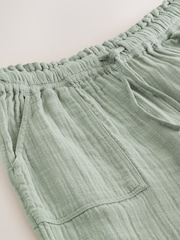 Sage Green Double Cloth Balloon Leg Trousers - Image 2 of 3