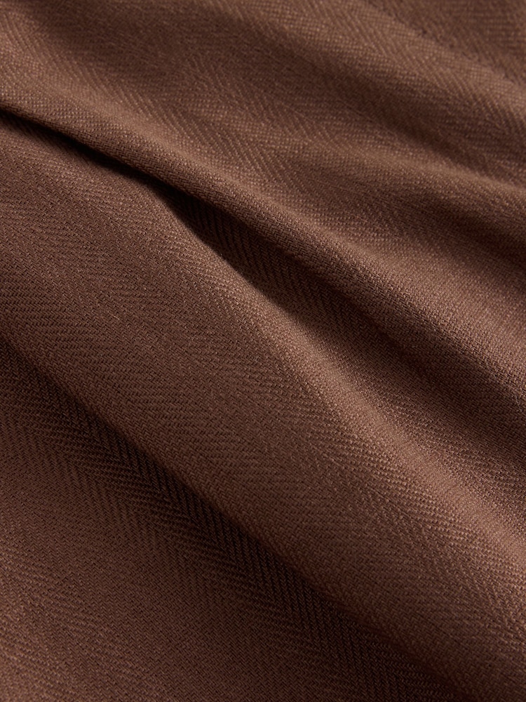 Chocoladebruin - Jorts with Scarf Belt - Afbeelding 8 van 8 Chocoladebruin - Jorts with Scarf Belt - Afbeelding 8 van 8