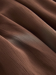 Chocolate Brown Belted Chiffon Maxi Skirt - Image 8 of 8