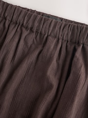 Chocolate Brown Cotton Tiered Maxi Skirt - Image 8 of 9