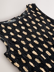 Black/Neutral Spot Shirred Top - Image 2 of 3