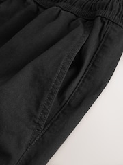 Black Relaxed Fit Garment Dyed Dock Shorts - Image 10 of 10