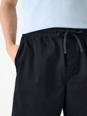 Black Relaxed Fit Garment Dyed Dock Shorts - Image 6 of 10