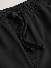 Black Relaxed Fit Garment Dyed Dock Shorts - Image 8 of 10