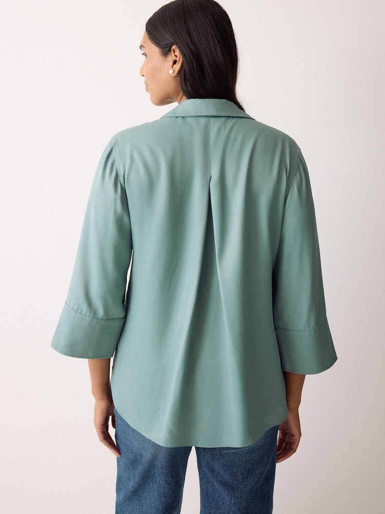 Jigsaw Blue Viscose Twill Top - Image 2 of 5 Jigsaw Blue Viscose Twill Top - Image 2 of 5