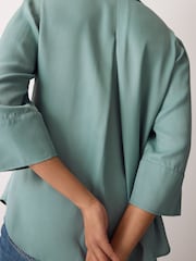 Jigsaw Blue Viscose Twill Top - Image 4 of 5