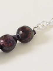 Jigsaw Silver Tone Black Pearl Necklace - Image 3 of 4