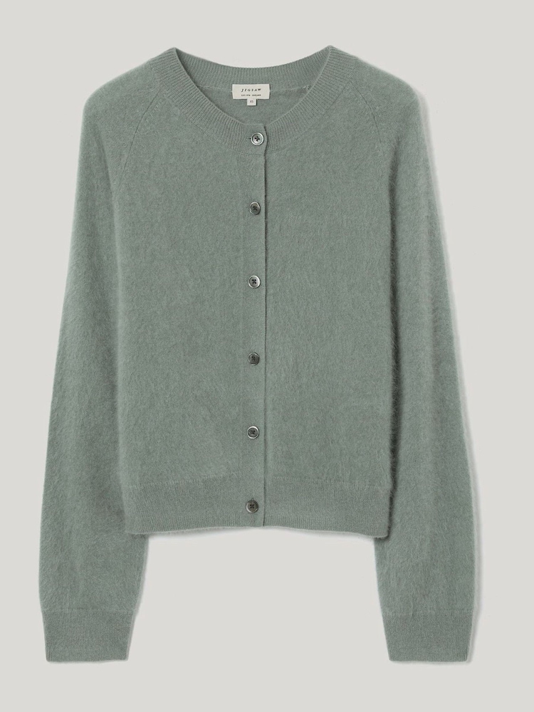 Jigsaw Green Halo Cashmere Cardigan - Image 1 of 1
