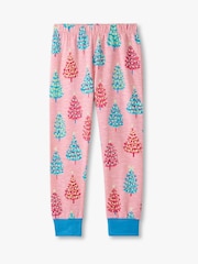Hatley Pink Bottle Brush Trees Stretch Cotton Pyjamas Set - Image 3 of 3