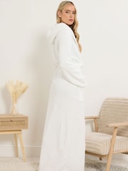 Long Tall Sally White Cotton Touch Hooded Maxi Robe - Image 3 of 5