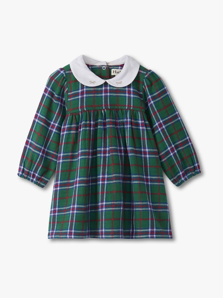 Hatley Green Holiday Plaid Puff Sleeve Pinafore Dress - صورة 1 من 2 Hatley Green Holiday Plaid Puff Sleeve Pinafore Dress - صورة 1 من 2