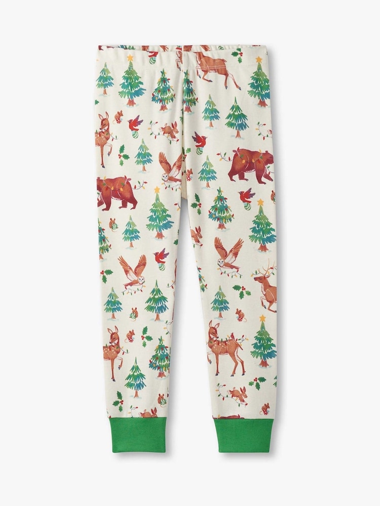Hatley Natural Holiday Animals Cotton Pyjama Set - Image 3 of 3