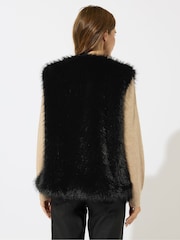 M&Co Black Fur Gilet - Image 3 of 5