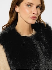 M&Co Black Fur Gilet - Image 4 of 5
