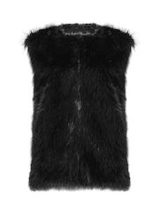 M&Co Black Fur Gilet - Image 5 of 5