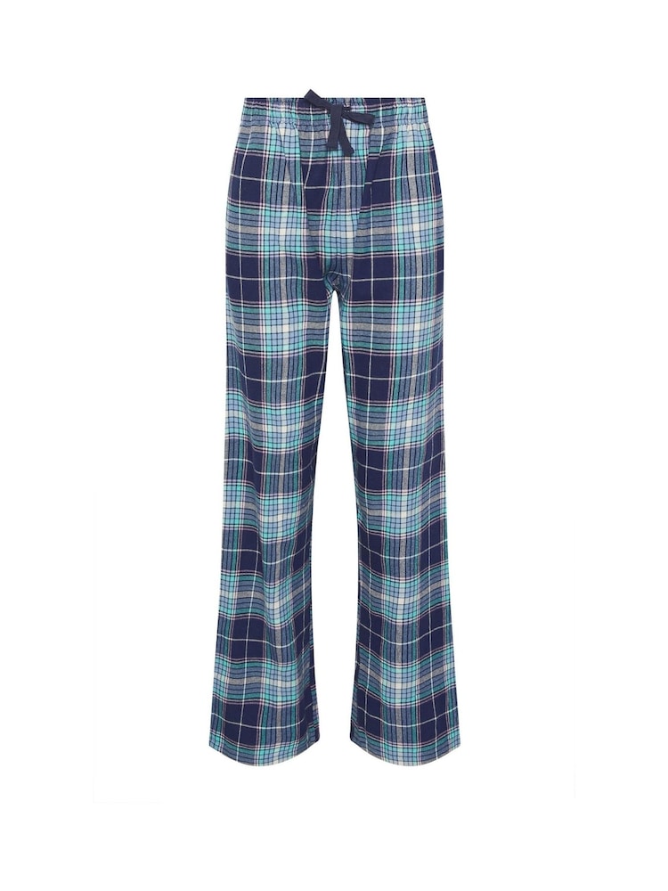Long Tall Sally Blue Check Pyjamas Joggers - Image 5 of 5