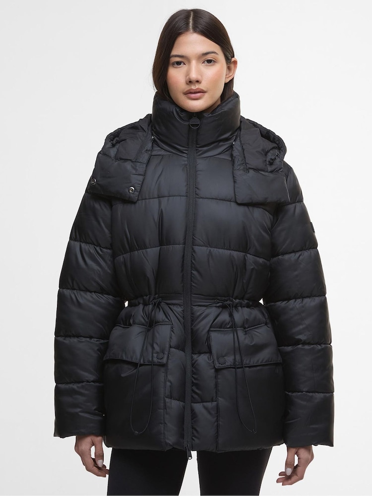 Barbour® International Black Lisbon Puffer Coat - Image 1 of 7 Barbour® International Black Lisbon Puffer Coat - Image 1 of 7