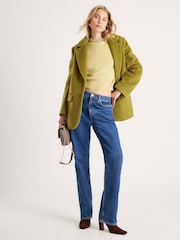 River Island Green Crew Neck Embellished Trim Jumper - Image 3 of 4