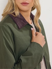 Long Tall Sally Green Cord Collar Barn Jacket - Image 4 of 5