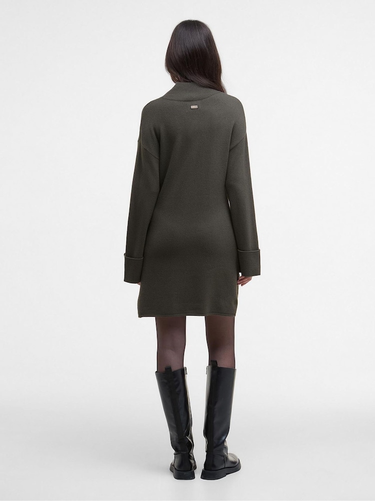 Barbour® International Green Lana Knit Mini Dusty Dress - Image 2 of 7