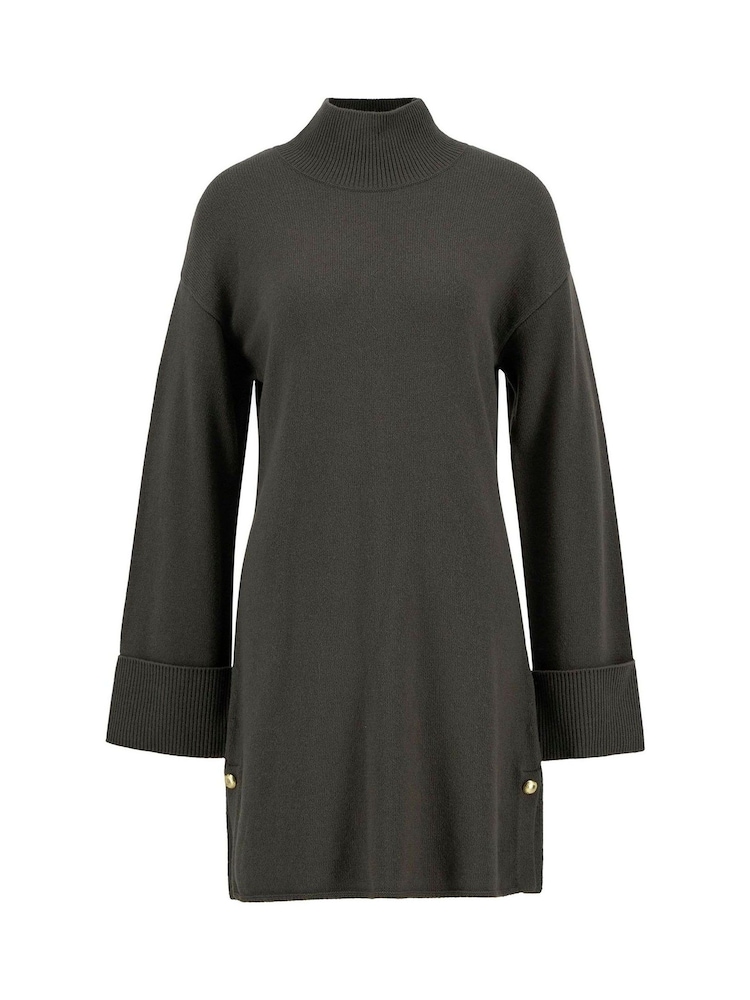 Barbour® International Green Lana Knit Mini Dusty Dress - Image 7 of 7
