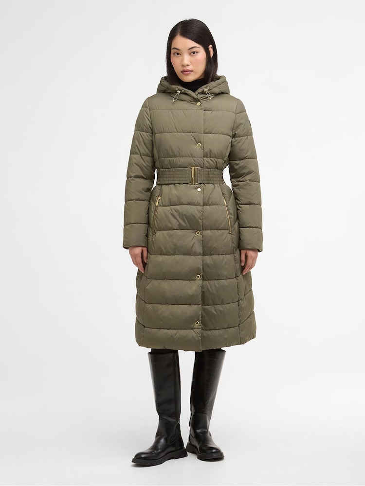Barbour® International Green Track Line Puffer Jacket - Image 1 of 7