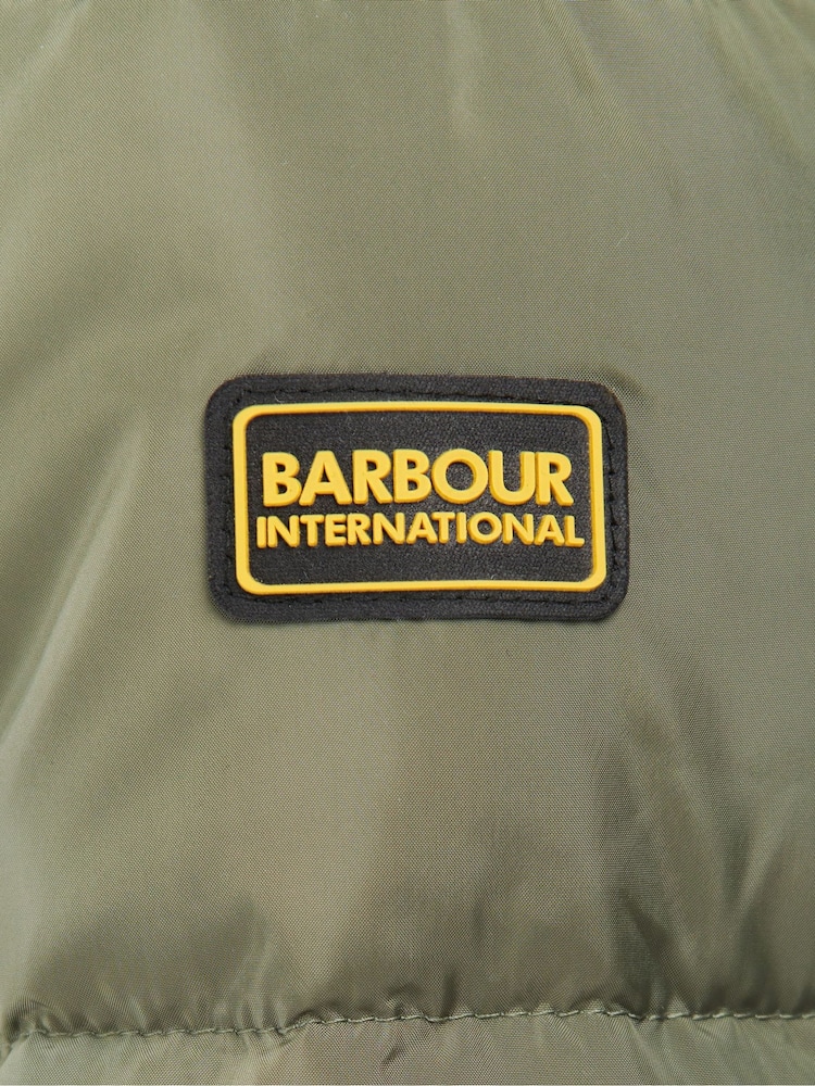 Barbour® International Green Track Line Puffer Jacket - Image 7 of 7