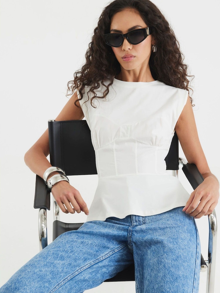 River Island White SL Utility Tie Back Top - Image 4 of 4