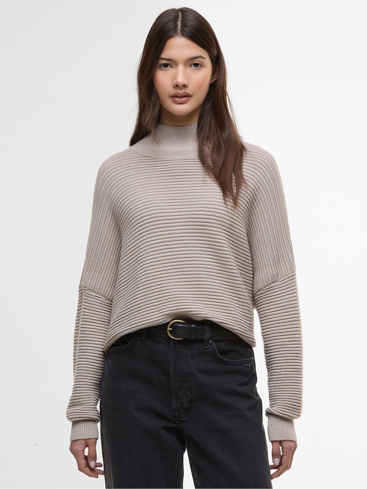 Barbour® International Natural Kaia Jumper - Image 1 of 6 Barbour® International Natural Kaia Jumper - Image 1 of 6