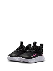 Nike Black/Pink Free Ride Baby/Toddler Trainers - Image 2 of 5