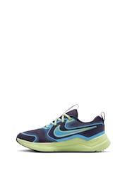 Nike Purple Blue Youth Cosmic Runner Trainers - Image 2 of 10