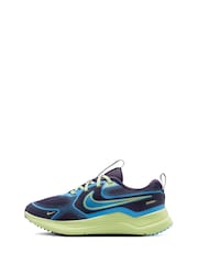 Nike Purple Blue Youth Cosmic Runner Trainers - Image 4 of 10