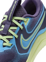 Nike Purple Blue Youth Cosmic Runner Trainers - Image 9 of 10