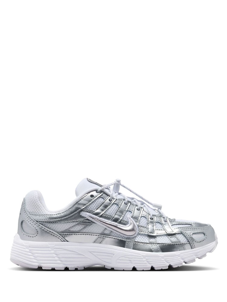 Nike White P-6000 UT (GS) Trainers - Image 1 of 8