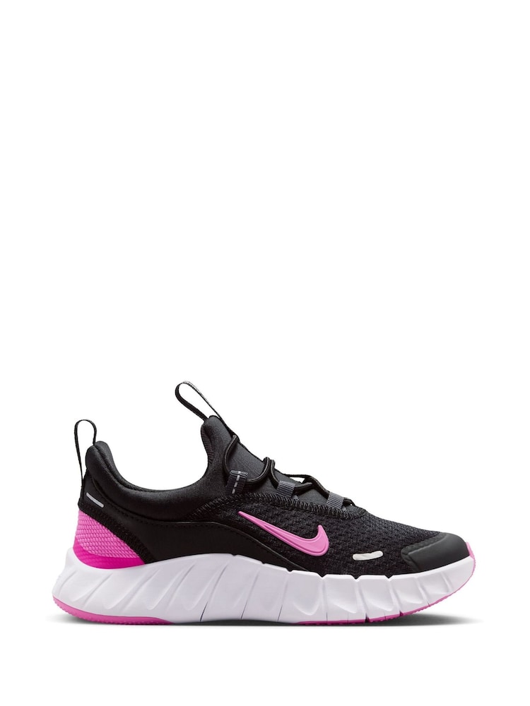 Nike Black/Pink Junior Free Ride Trainers - Image 1 of 7