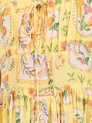 Friends Like These Yellow Bow Front Midi Dress - Image 3 of 5