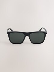 Black Preppy Chunky Polarised Sunglasses - Image 4 of 5