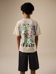 Stone Back Print Short Sleeve Graphic T-Shirt (3-16yrs) - Image 3 of 8