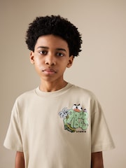 Stone Back Print Short Sleeve Graphic T-Shirt (3-16yrs) - Image 4 of 8