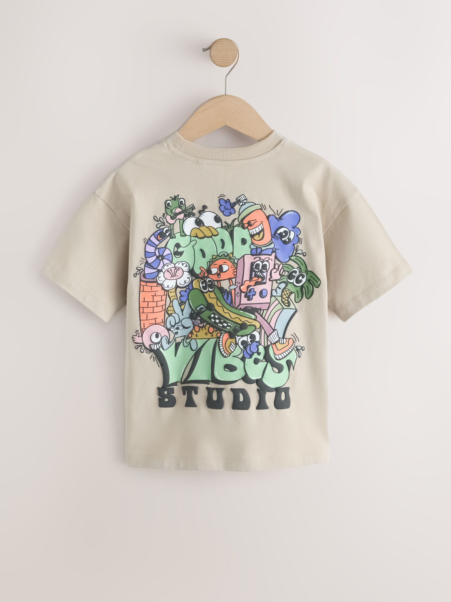 Buy Stone Back Print Short Sleeve Graphic T-Shirt (3-16yrs) from