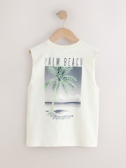 Ecru Palm Embroidery Tank Vest (3-16yrs) - Image 6 of 8