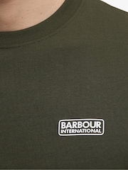 Barbour® International Green Small Logo T-Shirt - Image 5 of 6