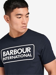 Barbour® International Blue Large Logo Intern T-Shirt - Image 7 of 8