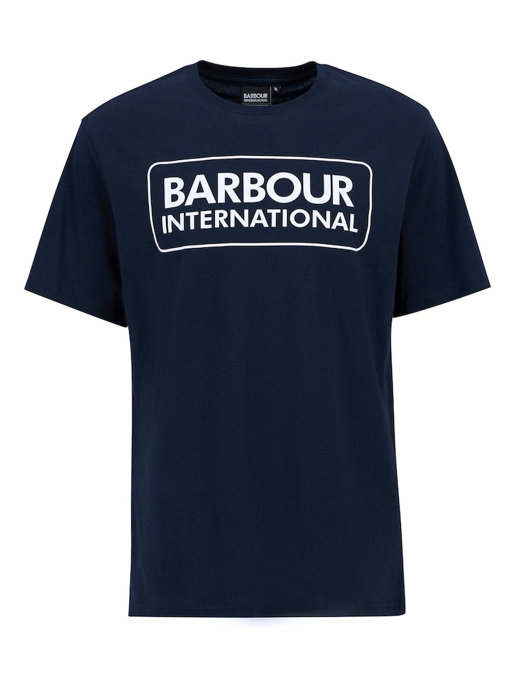 Barbour® International Blue Large Logo Intern T-Shirt - Image 8 of 8 Barbour® International Blue Large Logo Intern T-Shirt - Image 8 of 8