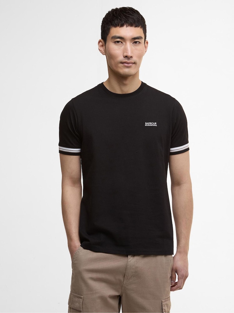 Barbour® International Black Bruce Tip T-Shirt - Image 1 of 6 Barbour® International Black Bruce Tip T-Shirt - Image 1 of 6