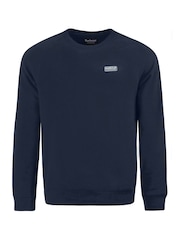 Niebieski - Sweter Barbour® International Essential z wycięciem pod szyją - Obraz 3 z 3