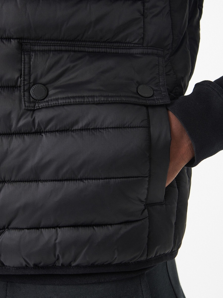 Barbour® International Black Ouston Hood Gilet - Image 6 of 6